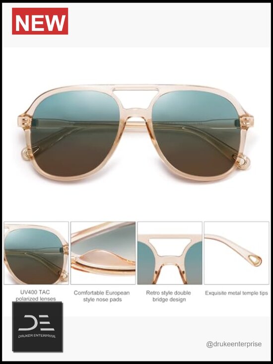 Retro Vintage Polarized Aviator Sunglasses main image 5